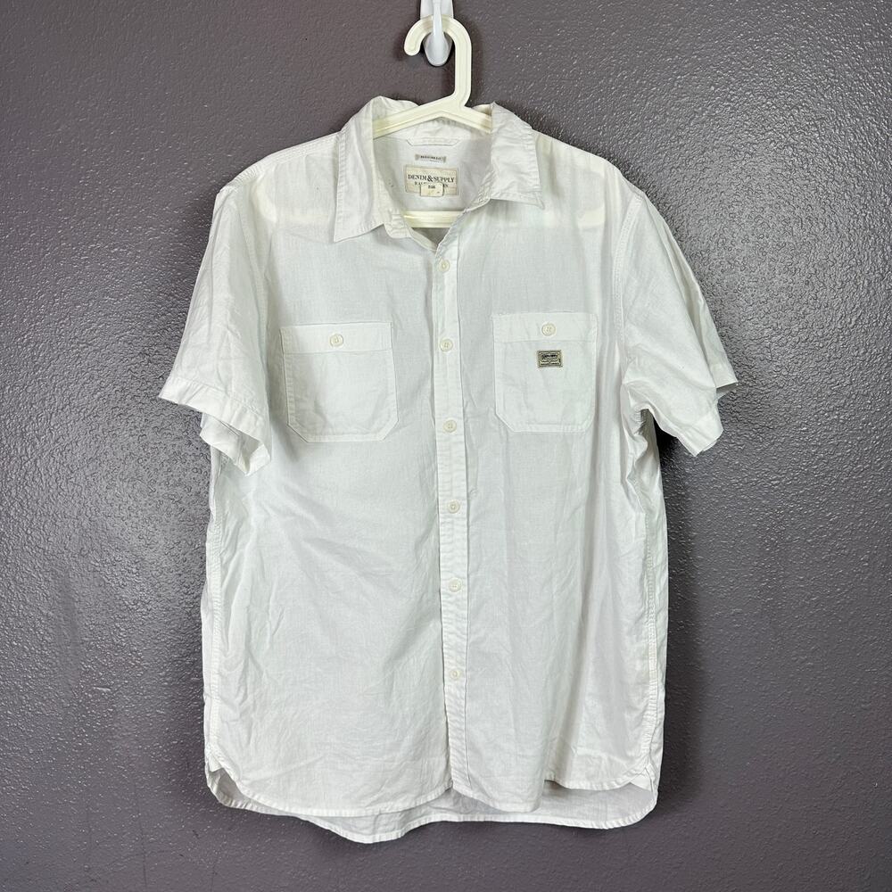 Ralph Lauren Denim Supply Button up Shirt size XL White